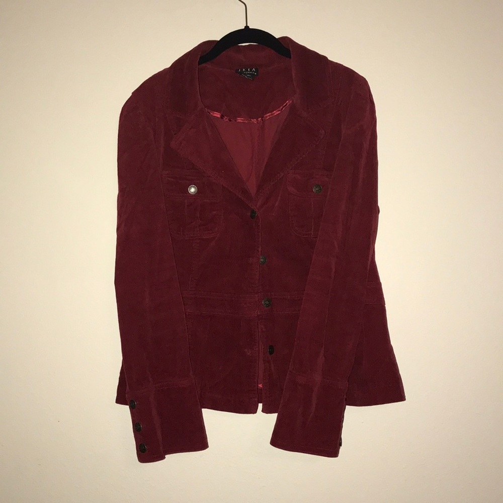 Red corduroy blazer